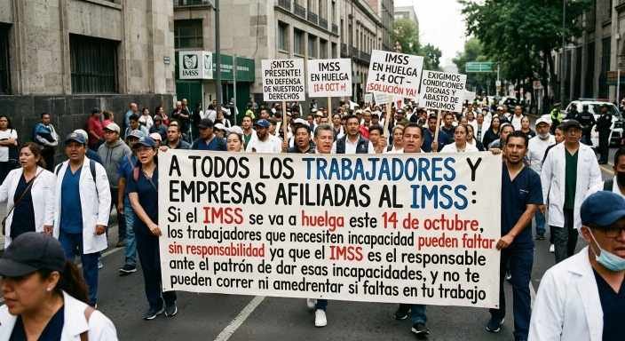 MARCHA NACIONAL DEL IMSS EXIGE RENUNCIA DE RAFAEL OLIVOS Y ADVIERTE MOVILIZACIONES CADA 15 DÍAS
