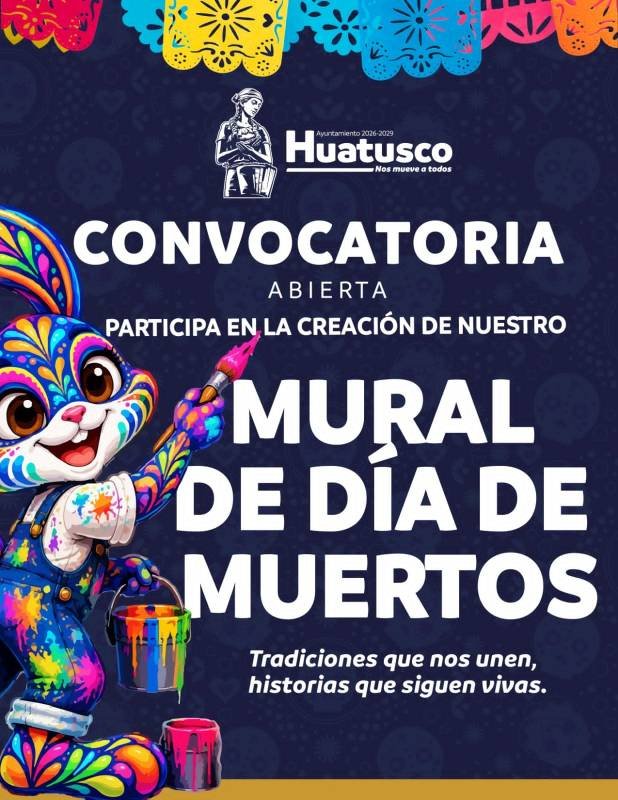 CONVOCAN A CREACIÓN DE MURALES DE DÍA DE MUERTOS