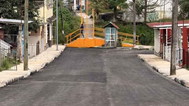 PAVIMENTACIÓN EN SAN MARCIAL; AL 95 POR CIENTO
