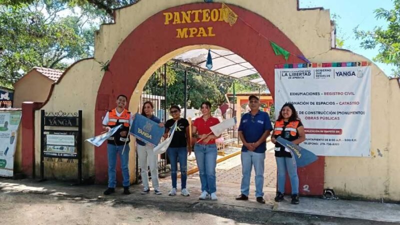 ALISTA YANGA LIMPIEZA EN PANTEONES Y NOCHE DE LAS VELAS POR DÍA DE MUERTOS