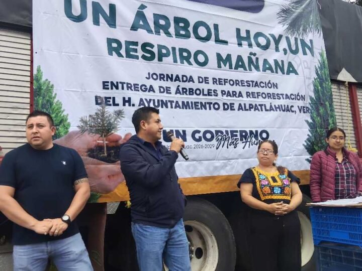 ENTREGA ALEJANDRO ALFONSO CAMARILLO 30 MIL PINOS PARA REFORESTAR ALPATLÁHUAC