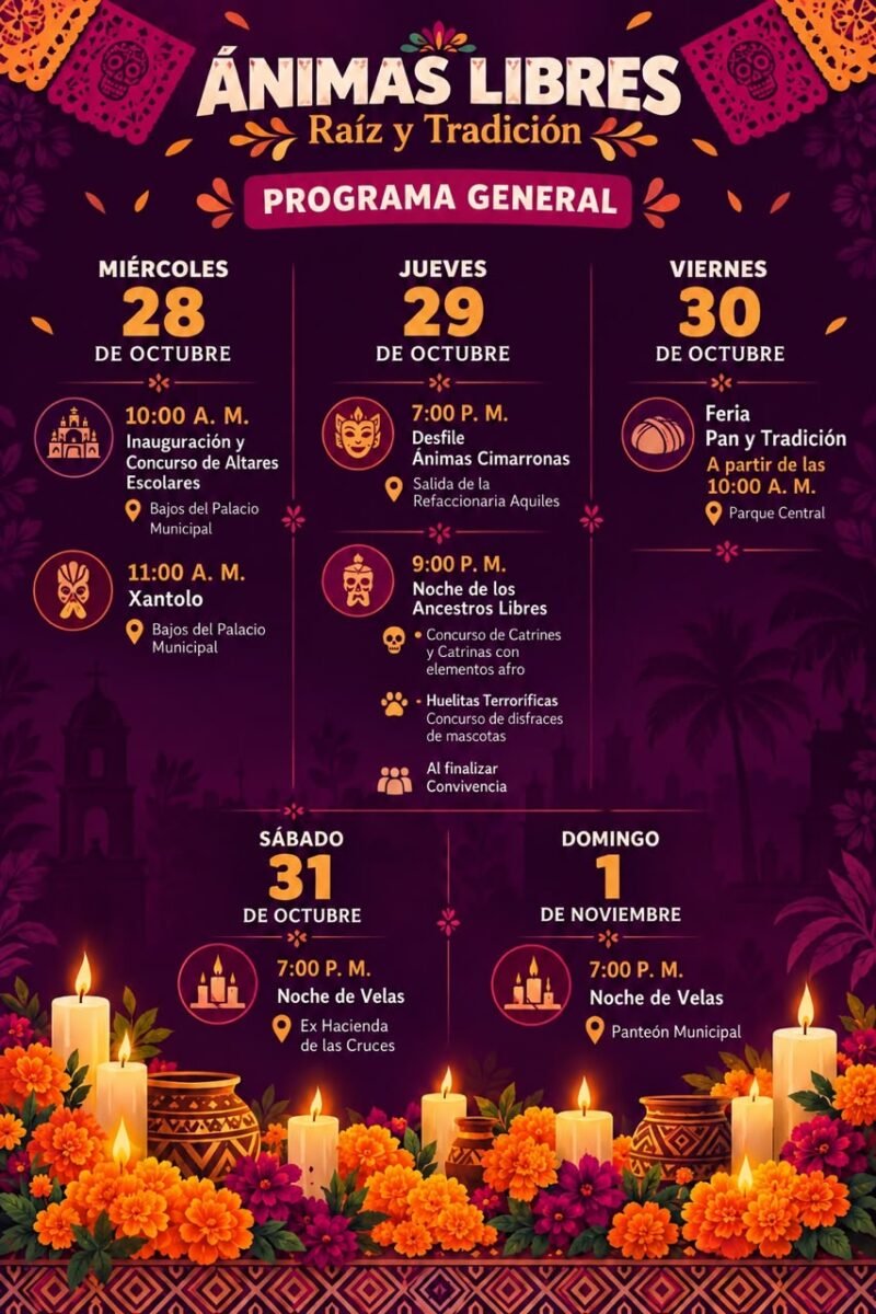 “ÁNIMAS LIBRES: RAÍZ Y TRADICIÓN”; PREPARAN FIESTA DE LOS MUERTOS EN YANGA